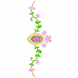 Flowers And Tree Embroidery Design 10